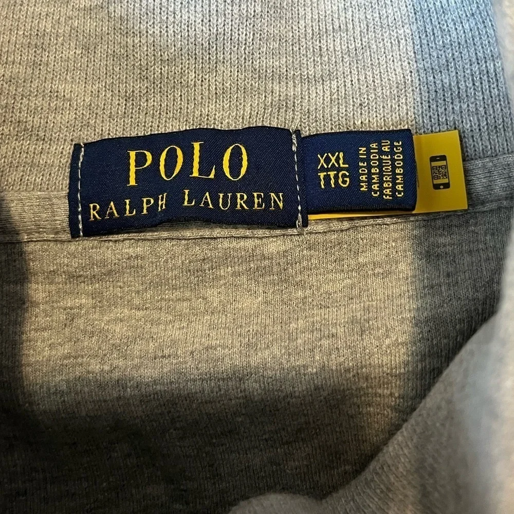 Polo Ralph Lauren gray Quarter-Zip Pullover Sweater Sweatshirt size XXL